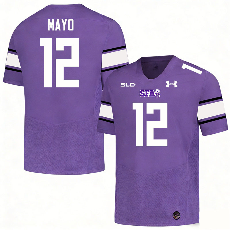 Stephen F. Austin Lumberjacks #12 Jalen Mayo College Football Jerseys,Uniforms-Purple